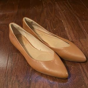 Corsica Como Tan Leather Flats 7.5 Brand New